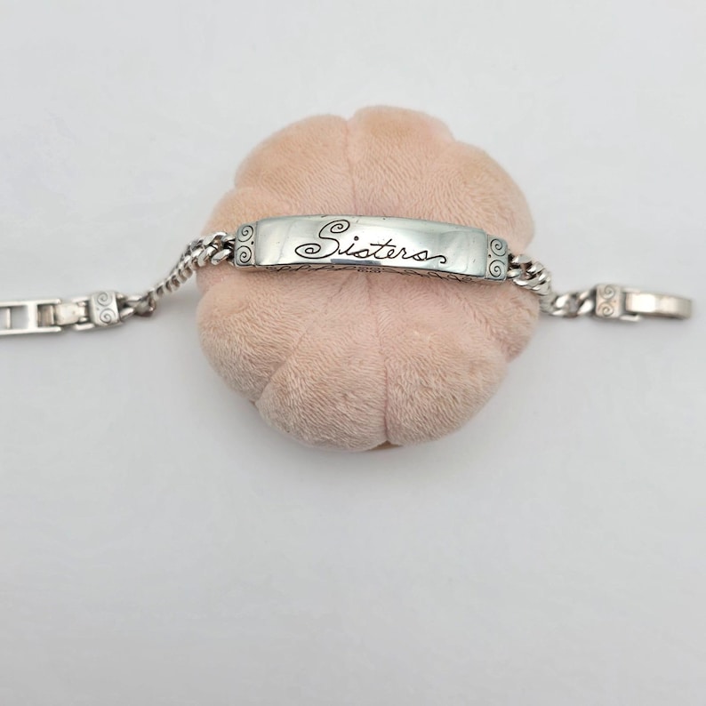 "BRIGHTON ""Sisters"" ID Armband Versilberte Kette 16,5 - 18,5 cm" Bild 1