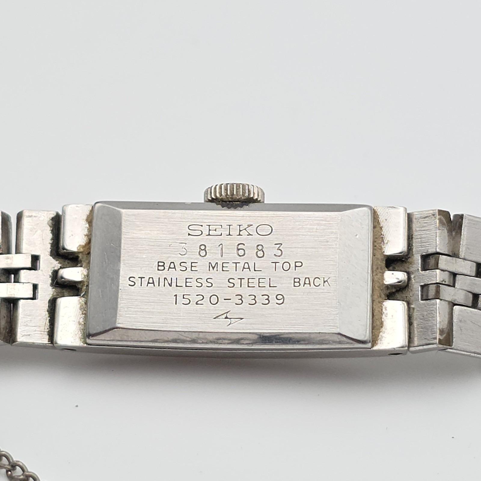 Vtg SEIKO Ladies Watch 1520-3339 Manual Wind Analog Silver  display picture 2