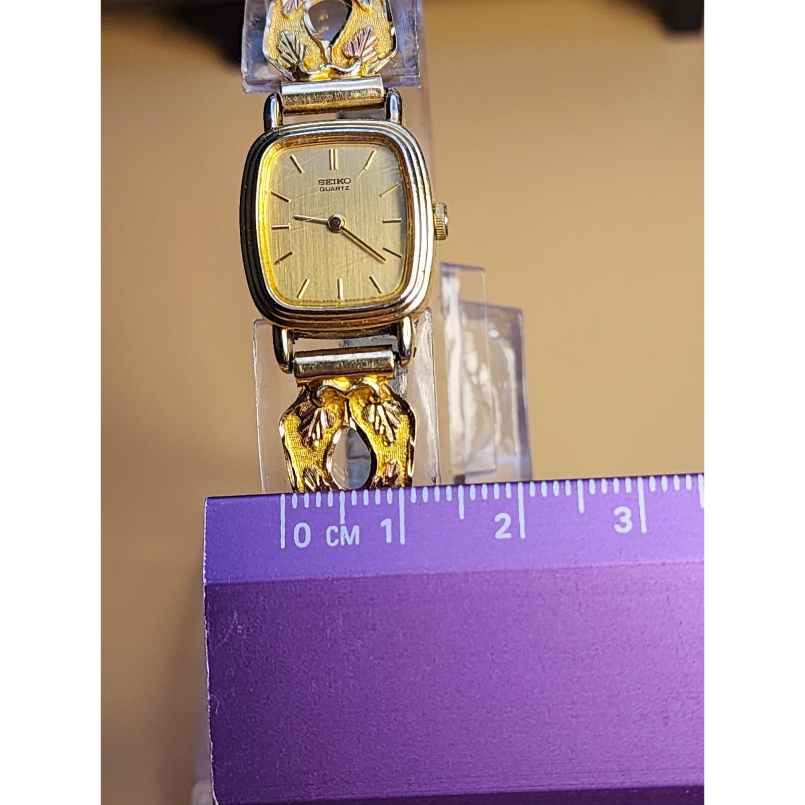 Vintage SEIKO Watch STAMPER Signed 10k Black Hills Gold  display picture 2