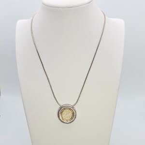 BRIGHTON "Soldroppe" Halsband Vändbara Pave Kristaller Guld & Silverplätering 45 cm bild 3