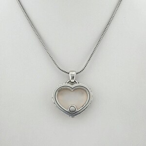 BRIGHTON 'Open Heart' Necklace Reversibe Crystal Accent Silver & Gold Plate 18" image 5