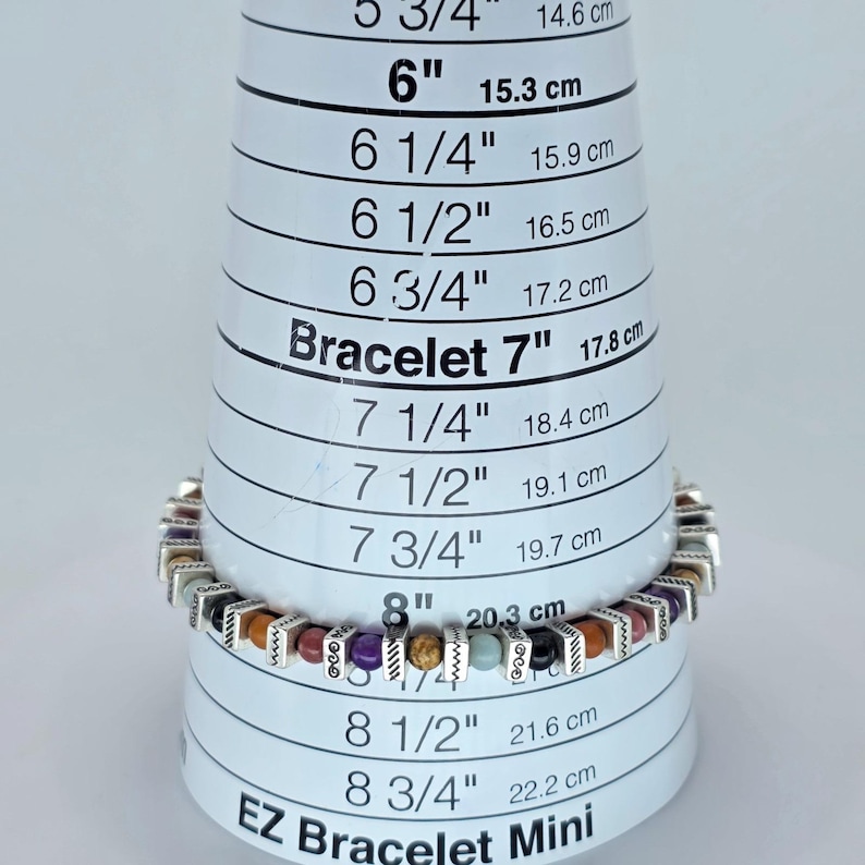 BRIGHTON "Confetti" Bracelet Various Semi-Precious Stones Silver Plate Beads 8" image 5