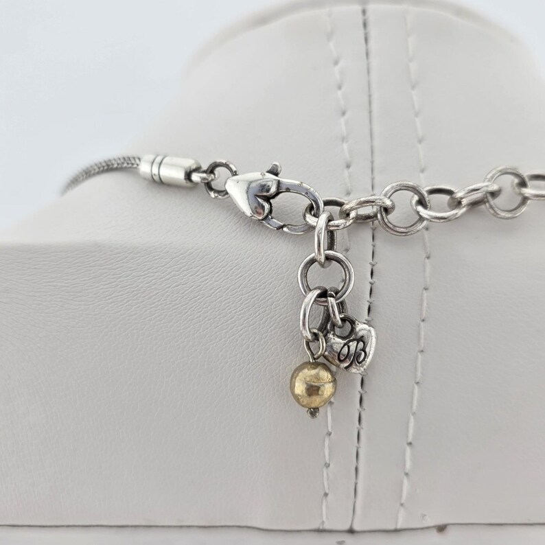 BRIGHTON 'Sensation' Necklace Scrollwork Hammered Gold & Silver Plate 20" image 6