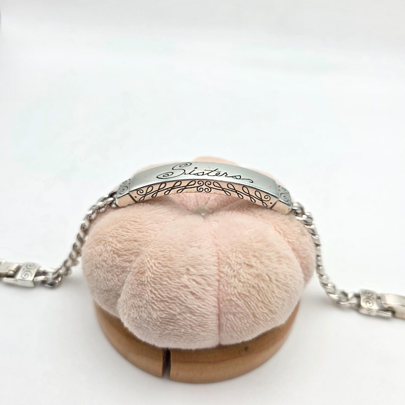 "BRIGHTON ""Sisters"" ID Armband Versilberte Kette 16,5 - 18,5 cm" Bild 3