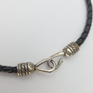 BRIGHTON Heart Pendant Necklace Gold Silver Plate Black Leather Braided Cord 16" image 6