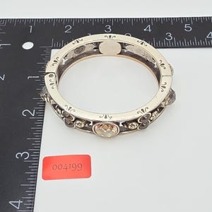 BRIGHTON 'Selene' Bangle Bracelet SWAROVSKI Crystal Studded Silver Plate 6.75" image 10