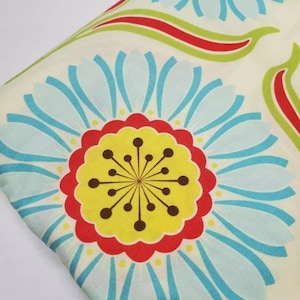 Heather Bailey Pop Garden Daisy Ivory Floral Red Green Out of Print