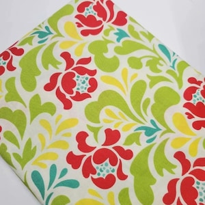 Heather Bailey Pop Garden Ivory Swag Floral Red Green Out of Print