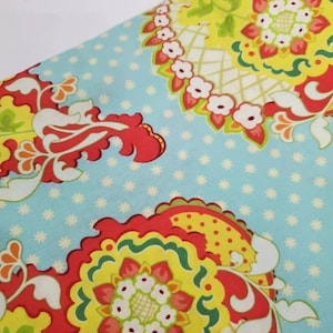 Heather Bailey Pop Garden Paisley HB0003 Red Blue Retro Sew Quilt OOP Long out of Print