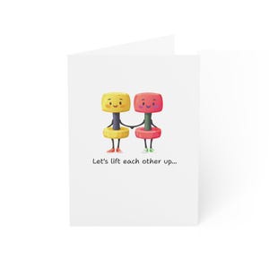 Lustige Fitness Liebeskarte, Lassen Sie uns einander romantisch anheben, Valentinstag Karte, Workout Paar Humor, Flirty Gym Karte - 3,5 "x 4,9"