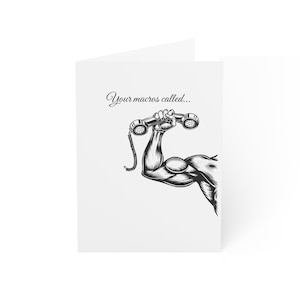 Funny Nutrition Greeting Card, Your Macros Called, Fitness Encouragement, Healthy Eating Humor, Macro Tracking Card for Friend - 3.5" x 4.9"