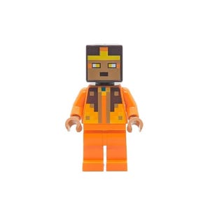 Hero Orange Suit Minecraft Minifigure – Minecraft LEGO Compatible Character Figure | Gamer Collectible Toy