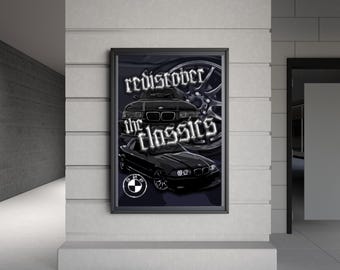 BMW E36 Poster Stylized