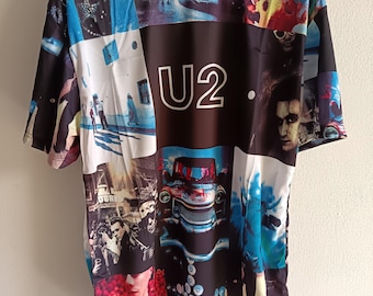 Vintage Tee U2 Achtung Baby, Rayon, size XLarge, Top4 1990s never used