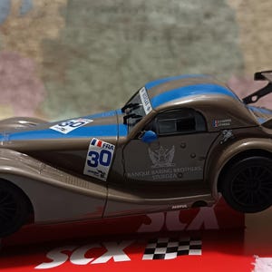 MORGAN AERO 8 Slot Cars, Vintage 1:32 Scale Model with box, SCX Scalextric Slot Cars