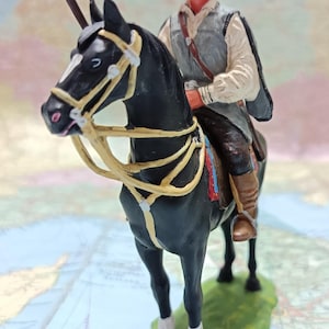 KARA BEN NEMSI zu Pferd, Vintage Karl May Figur Elastolin 70 mm. handbemalt / Handarbeit Made in Germany 1970er Jahre