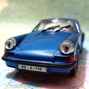 PORSCHE 911 Carrera, Vintage die-cast 1:25 Scale model, Mint box, Polistil Made in Italy 1976