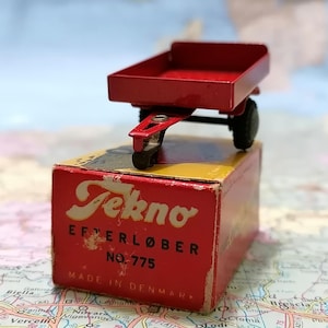 Vintage TRAILER Efterlober, Mint box, Tekno 775 Made in Denmark 1958