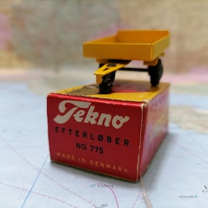 Vintage TRAILER Efterlober, Mint box, Tekno 775 Made in Denmark 1958