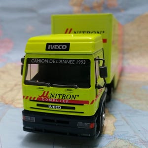 IVECO Eurotech Semi-Trailer UNITRON DTM Nordic Cup 92, 1:43 Scale Model, Louis Surber Made in France 1993