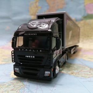 IVECO Stralis Bilico &quot; ALL BLACKS &quot; , Diecast 1:43 Scale Model , Eligor S.A. Made in France 1993