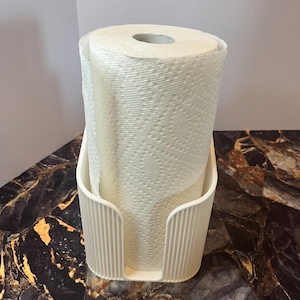 Minimalist Modern Paper Towel Holder - Ribbed Design - Perfect for Kitchen or Dining Room Decor