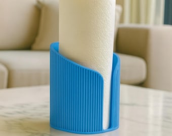 Nowoczesny, minimalistyczny uchwyt na ręczniki papierowe – żebrowany design – idealny do wystroju kuchni lub jadalni
