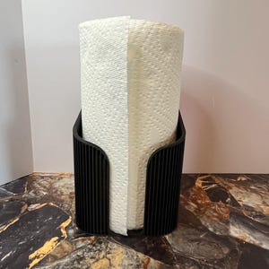 Minimalist Modern Paper Towel Holder - Ribbed Design - Perfect for Kitchen or Dining Room Decor