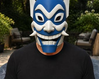 Blue Spirit Mask Cosplay Costume Prop Anime Theater Opera Style Display New