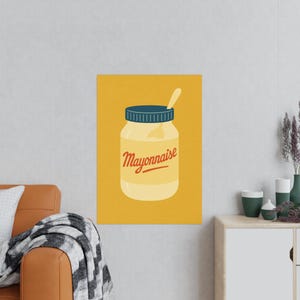 Mayonnaise Dose Vintage Style A3 Print für die Küche