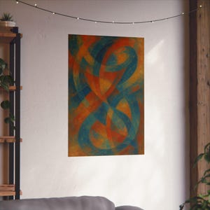Abstract Matte Vertical Posters, Colorful Wall Decor, Modern Art for Home, Office, Gift for Art Lovers, Inspirational Artwork