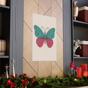 Botanical Butterfly Poster, Vibrant Wall Art, Nature Decor for Home, Kids Room, Gifts for Nature Lovers, Spring Decor, Vintage Inspired