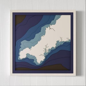 3D Map of Cornwall, ENG, UK