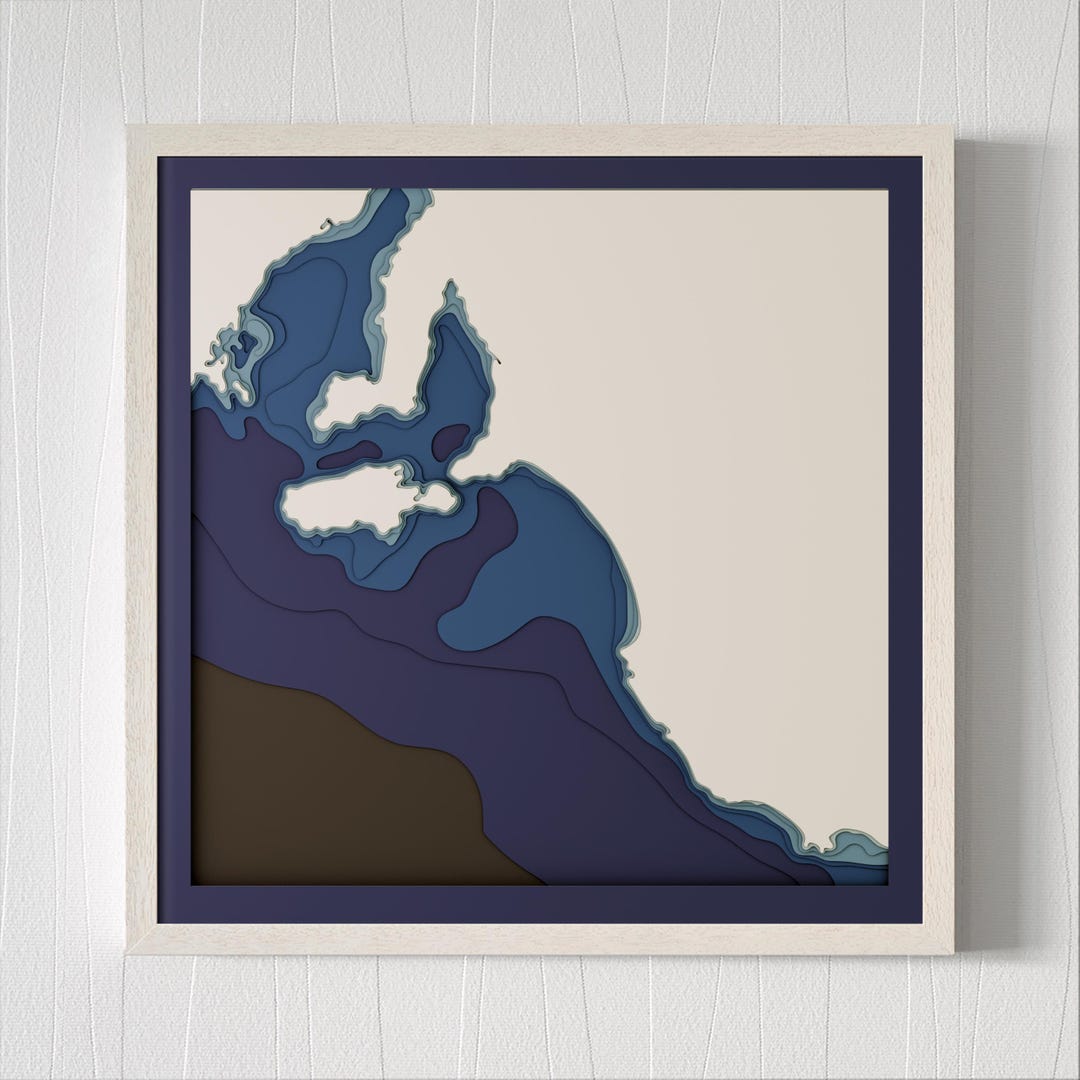 3D Map of Adelaide, Long Bay to Robe, SA, AUS - Etsy