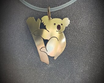 Koala jewelry,art jewelry, handmade nature jewelry, art gift ideas, children's jewelry, Koalas,  Metal jewelry handmade, Australian art