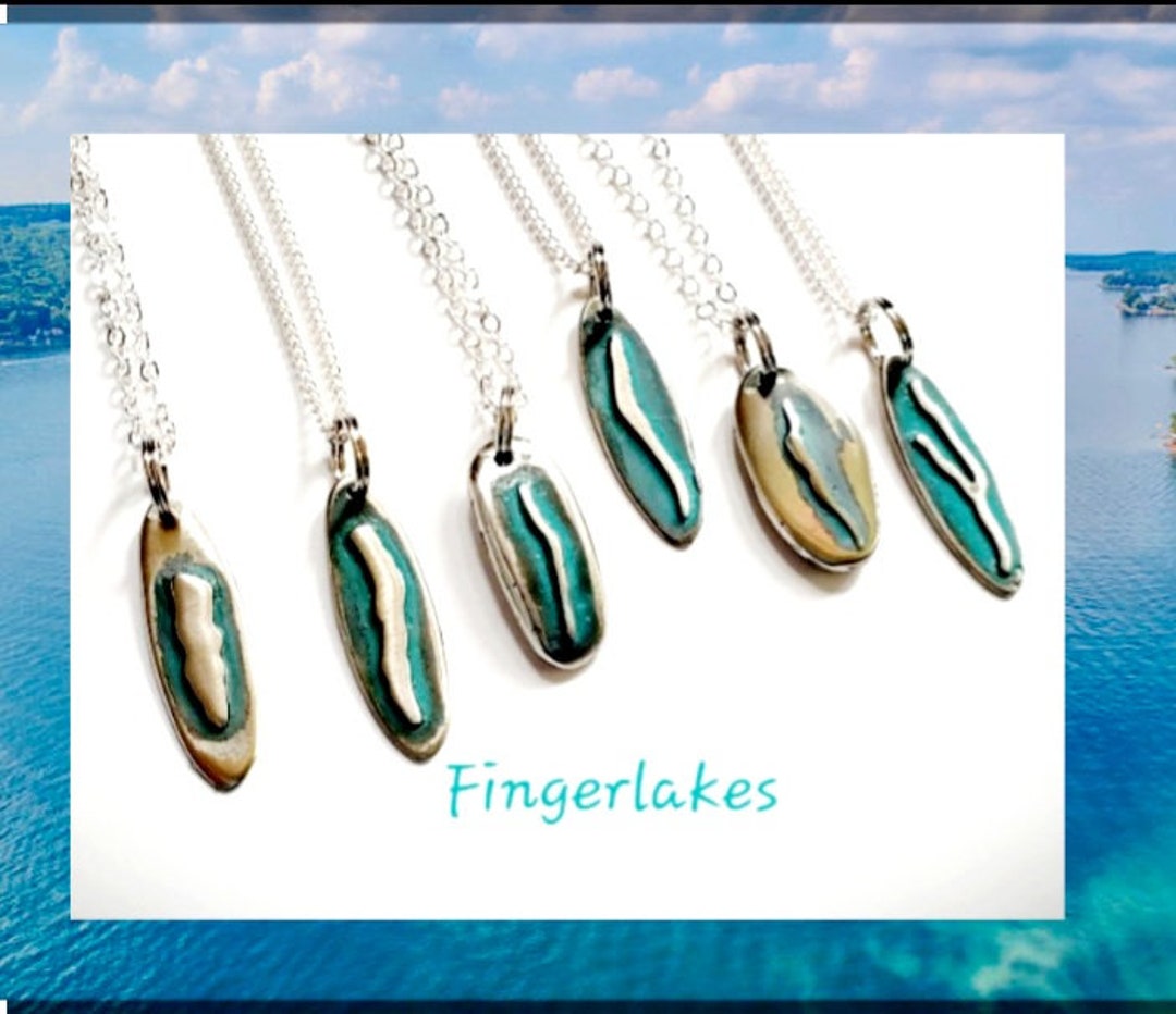 Fingerlakes Jewelry, Wearable Art,hand Made Pendant, Gift Ideas, Keuka