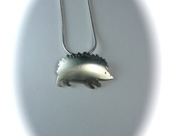 hedgehog jewelry,  sterling silver, Nature handmade ,hand stamped animal gift , hedgehogs, totem animal jewelry,wearable art, nature gift