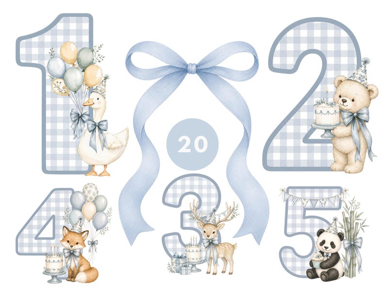 Woodland Baby Milestone Clipart Bundle, Monthly Milestone Animals PNG ...