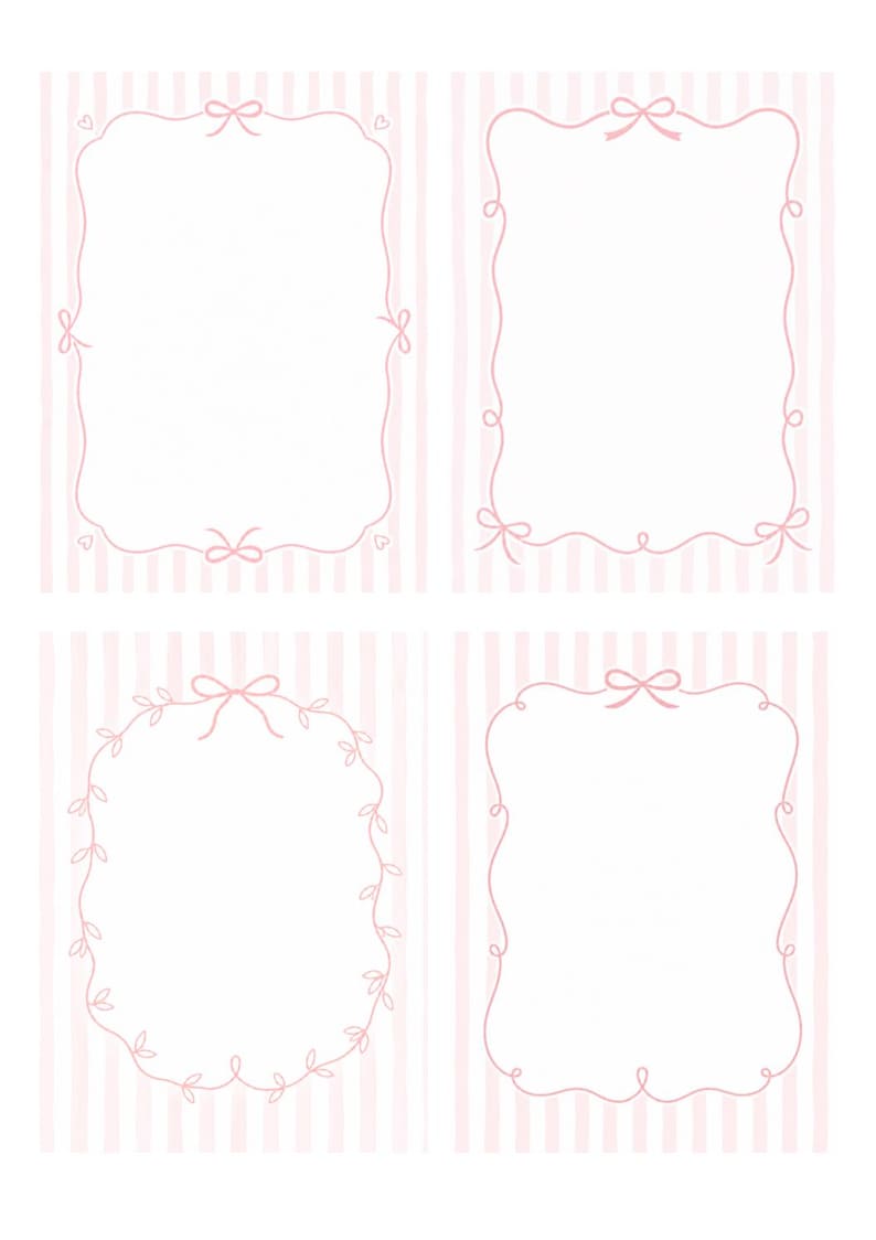 Soft Pink Frame Clipart for Birthday Invitation, Baby Shower Invitation ...