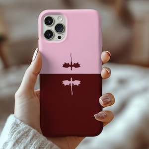 Fourth Wing Phone Case - Onyx Storm Book Phone Case, Dragon Phone Case Two-Toned, Dragon Rider Gift