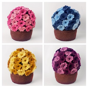 Flower Pot Coasters - Crochet Pattern