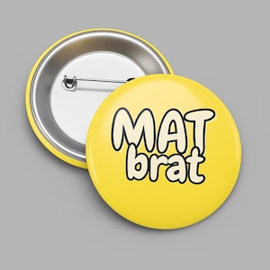 Badazz Female Wrestlers- 2.5 inch Metal Wrestling Button Pin &quot;Mat brat&quot;