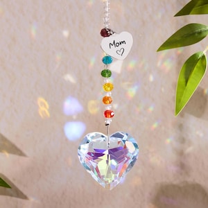 Modern Sympathy Gift,Bereavement Crystal Sun Catcher Ornament,Hanging Prism Window Ornament,Loss of mom, mother, dad, brother, sister