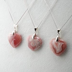 Rhodochrosite Pendant Necklace - Large