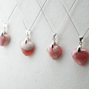 Rhodochrosite Pendant Necklace - Small