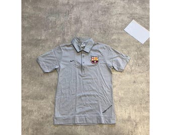 Polo de fútbol Nike FCB Barcelona, talla S, gris