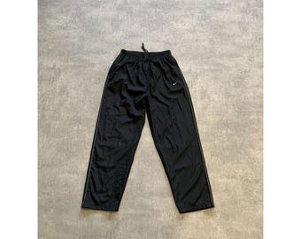 Nike striped track pant trousers joggers mens size like M L black