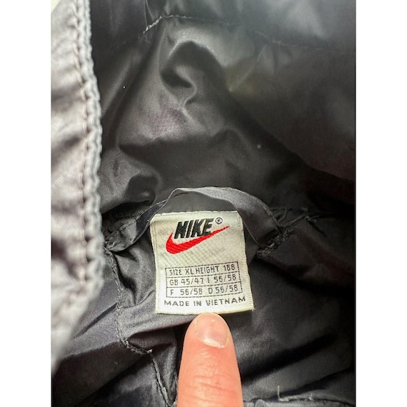 Nike Zip Down Puffer Winter Jacket Mens Size XL Black Big Logo
