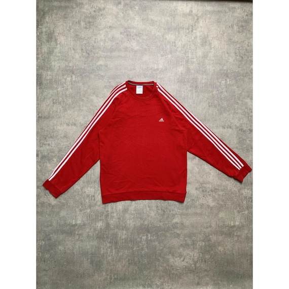 vintage Adidas three 3 striper basic sweatshirt c… - image 1