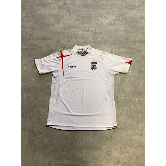 Umbro England Football Soccer T-shirt Jersey Mens Size XL White - Etsy